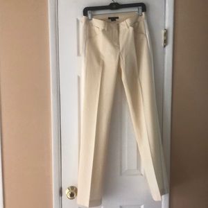 NWT Theory Vintage Cream Tuxedo-Style Pants SZ 2